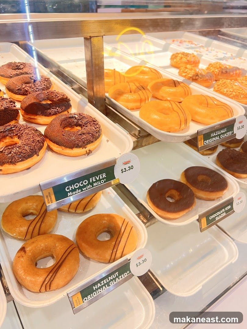 Donuts in a Display Case
