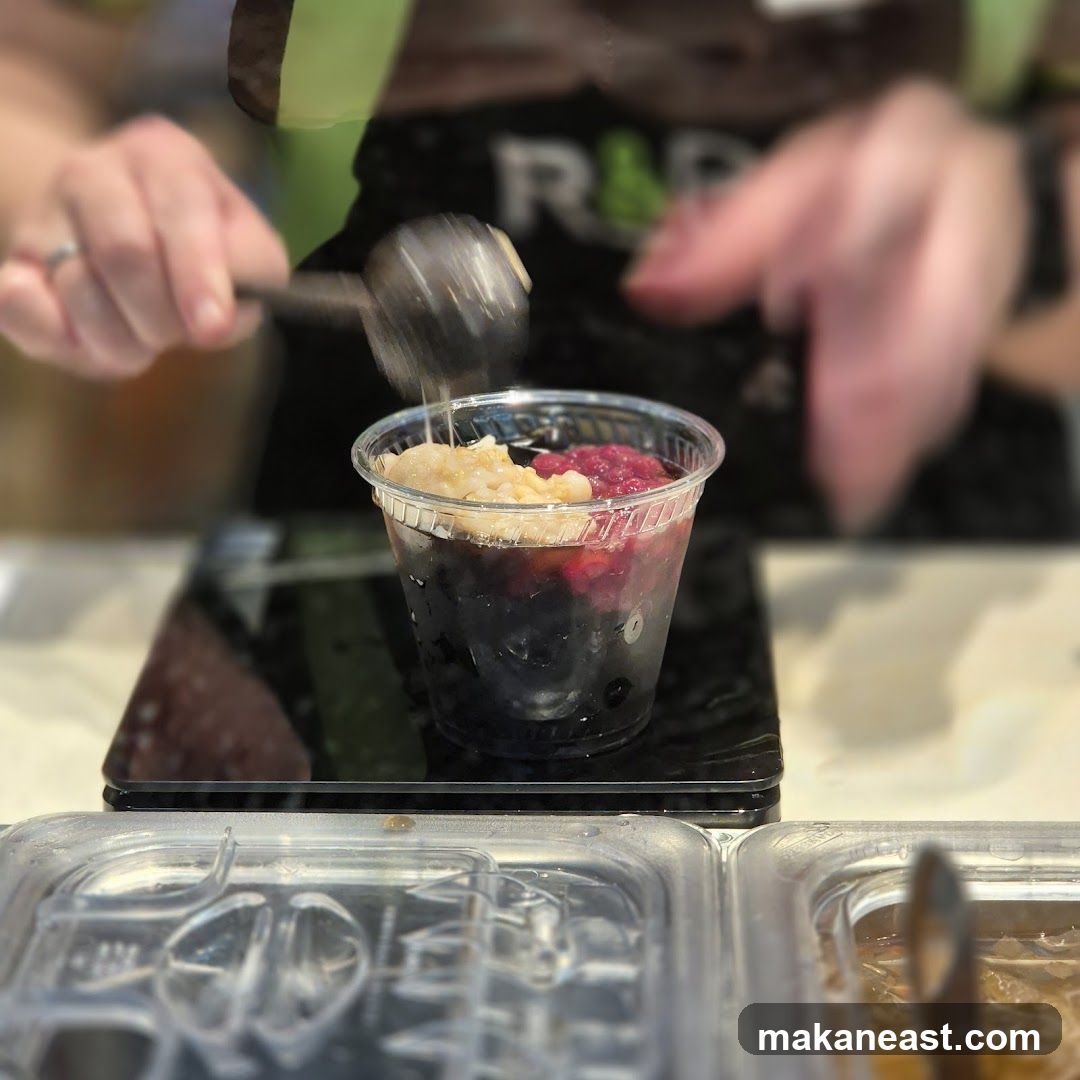 Preparing a dessert drink