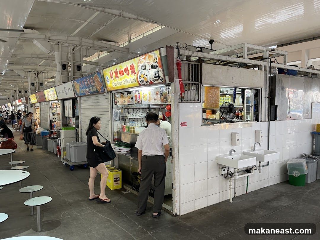 Food stalls in a market