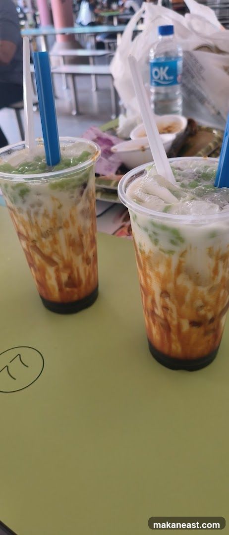 Two glasses of dessert drink