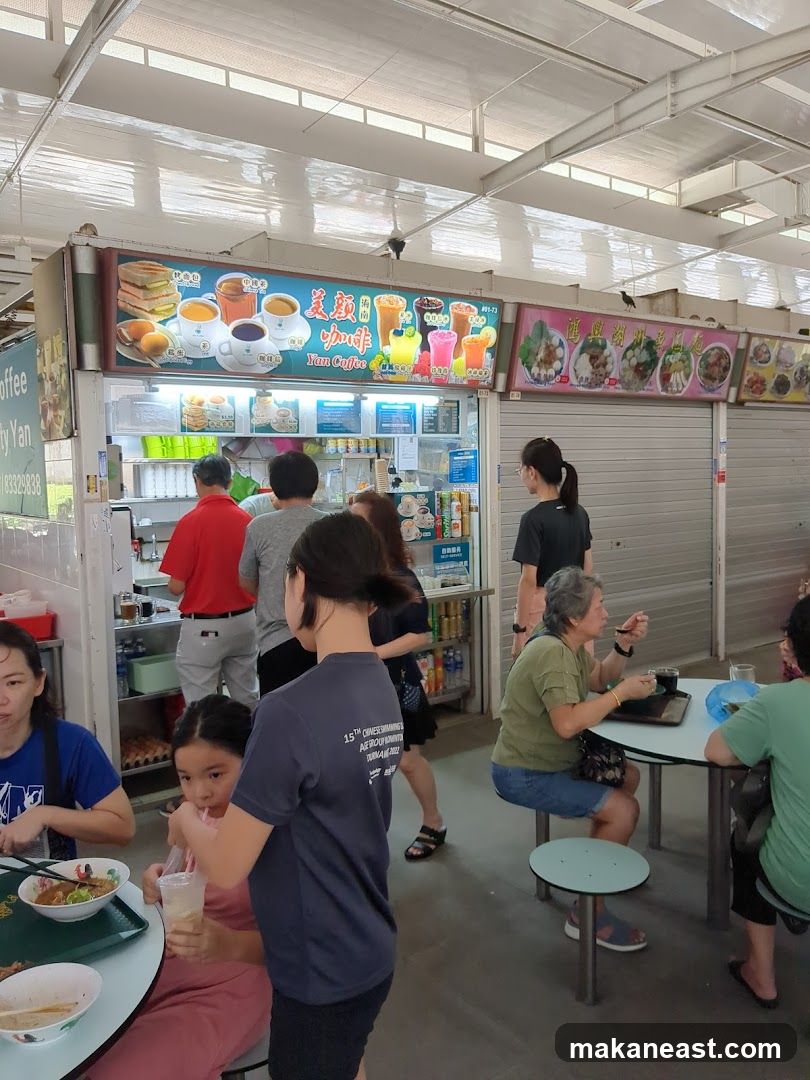 Food Stall with Customers