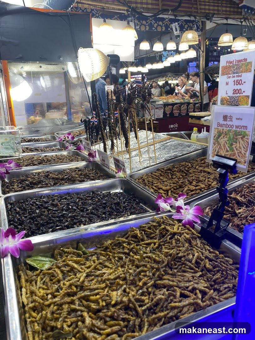 Fried Insects and Bamboo Worms