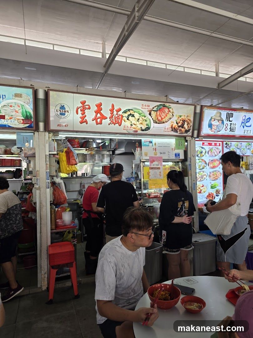 Food Stall with Customers