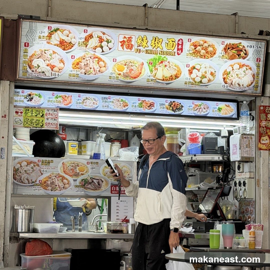 Food stall with menu