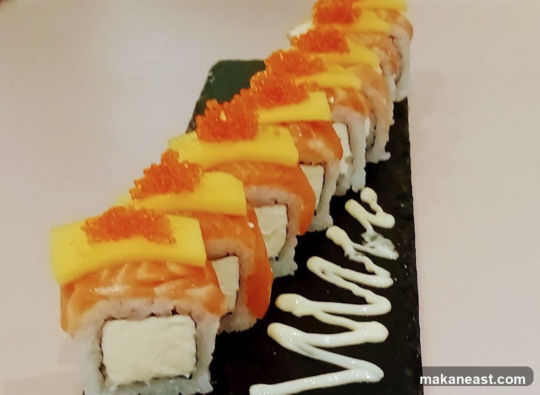 Salmon and Mango Sushi Roll