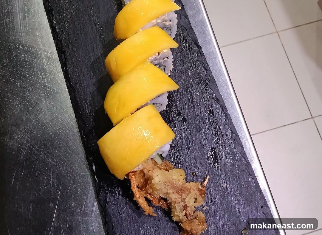 Mango Sushi Roll with Soft Shell Crab