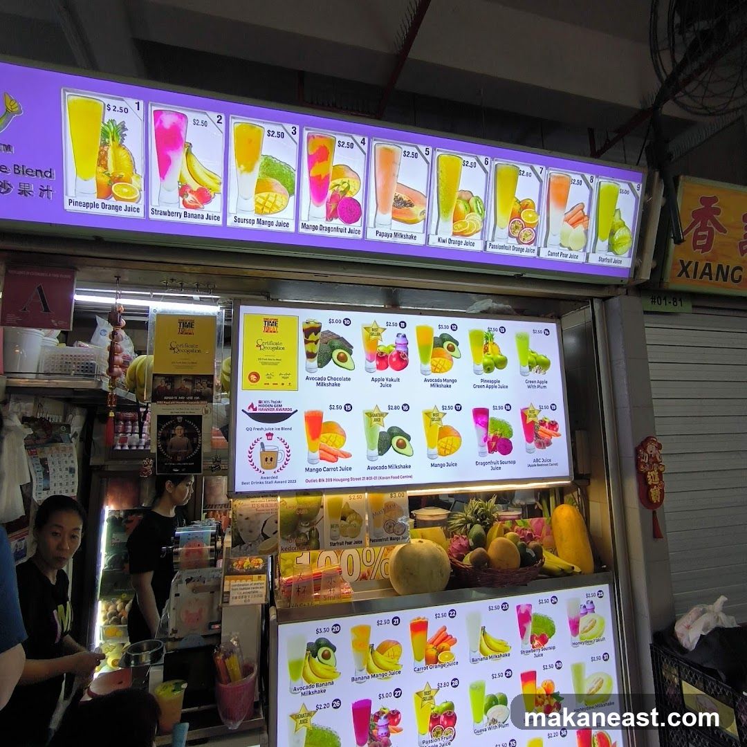 Juice Stall Menu