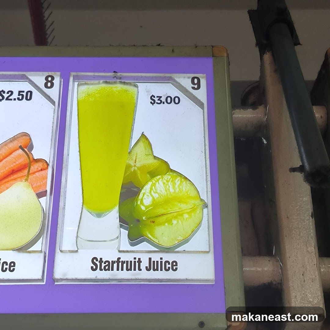 Juice Menu