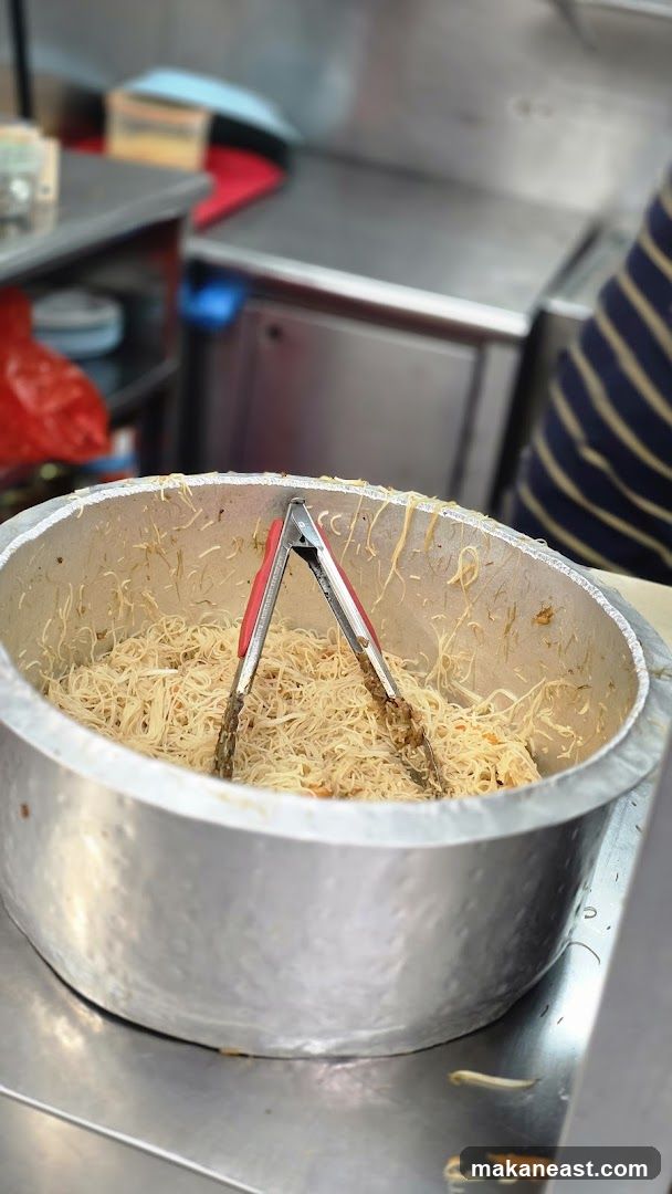 Noodles in a large pot
