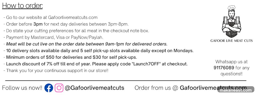GAFOOR LIVE MEAT CUTS