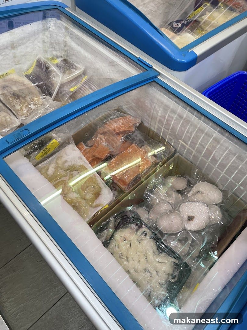 Frozen Seafood Display