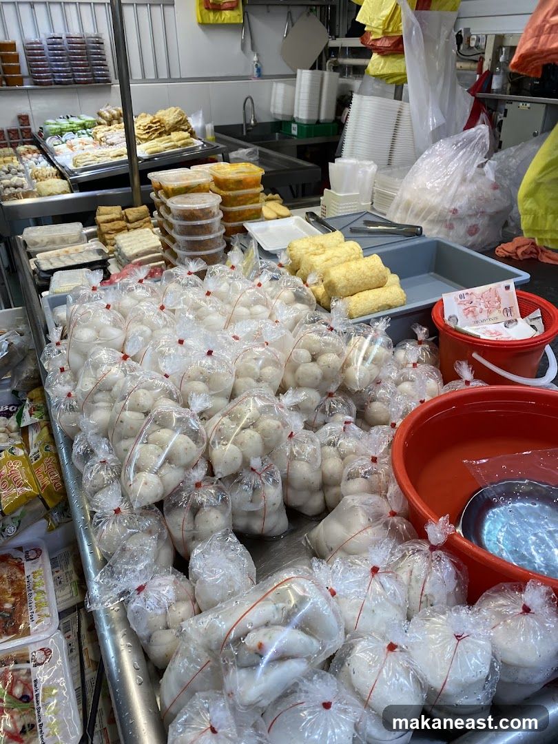 Market Stall with Packaged Food Items