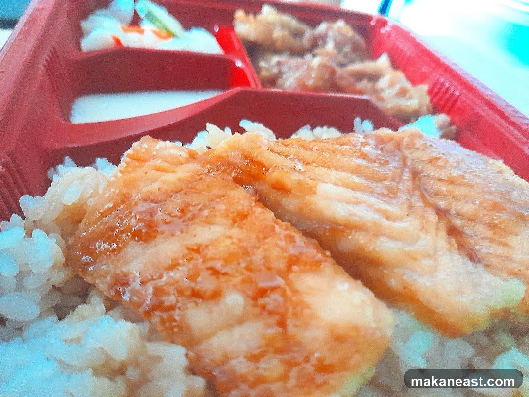 Bento Box with Salmon and Rice