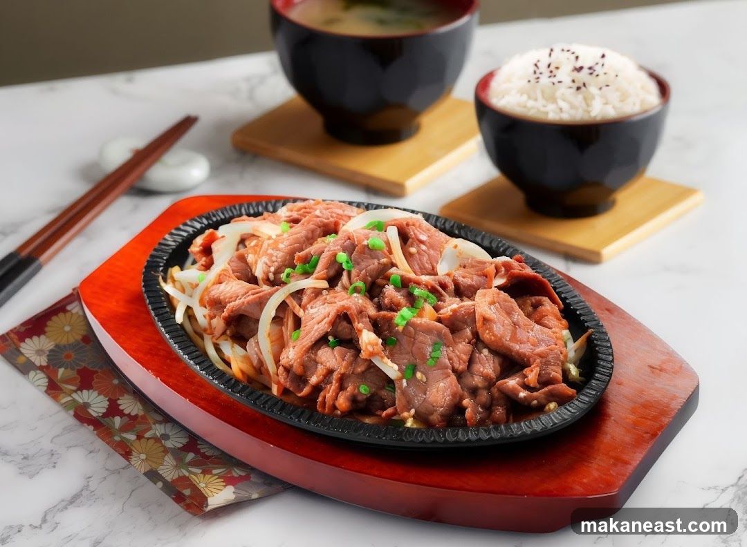 Sizzling Beef with Onions