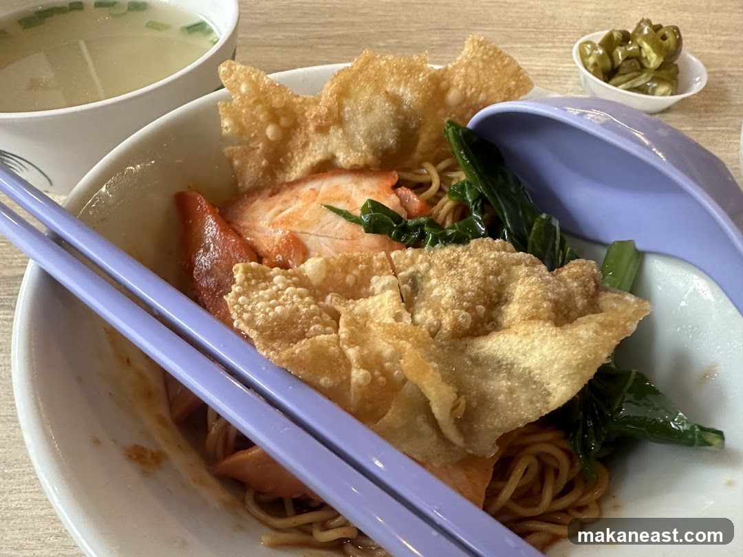 Noodle Dish with Wontons