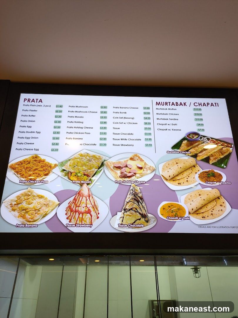 Prata, Murtabak / Chapati Menu