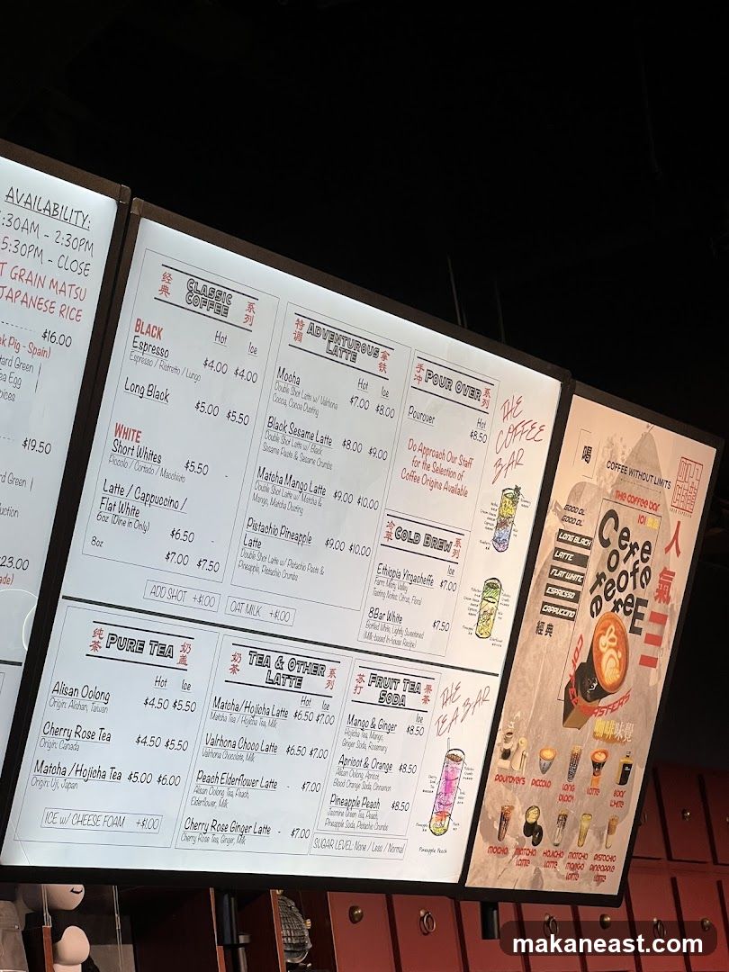 The Coffee Bar Menu