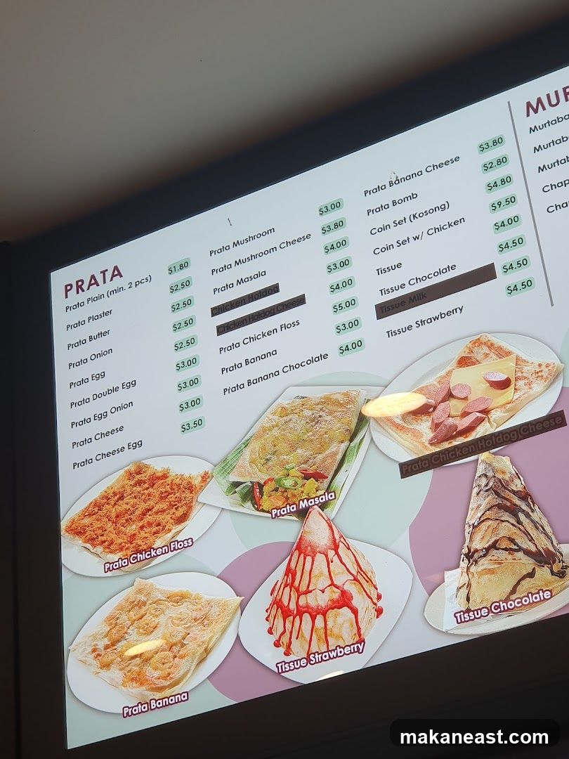 Prata Menu