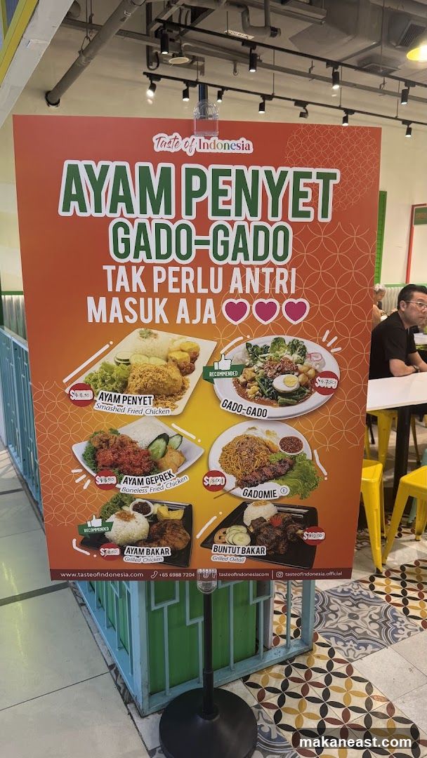 Taste of Indonesia Menu