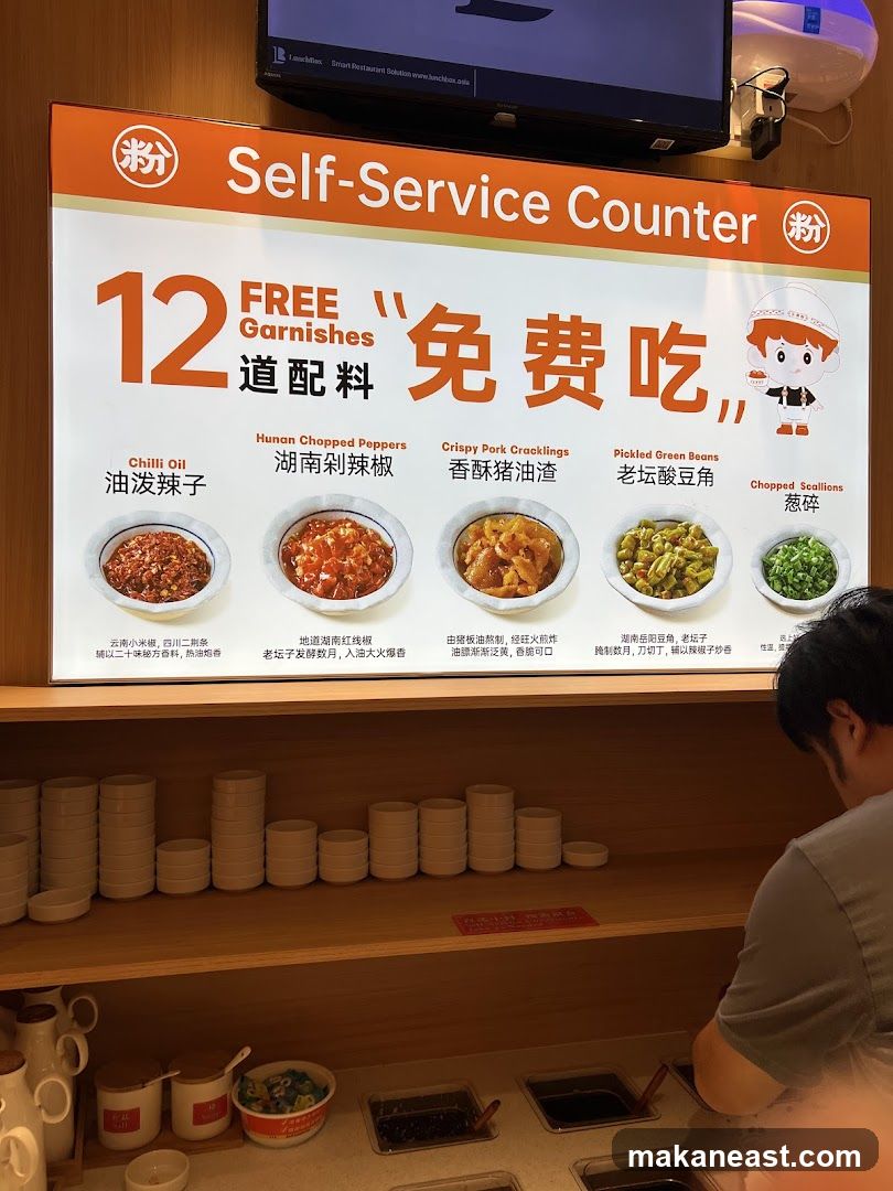 Self-Service Counter with Free Garnishes