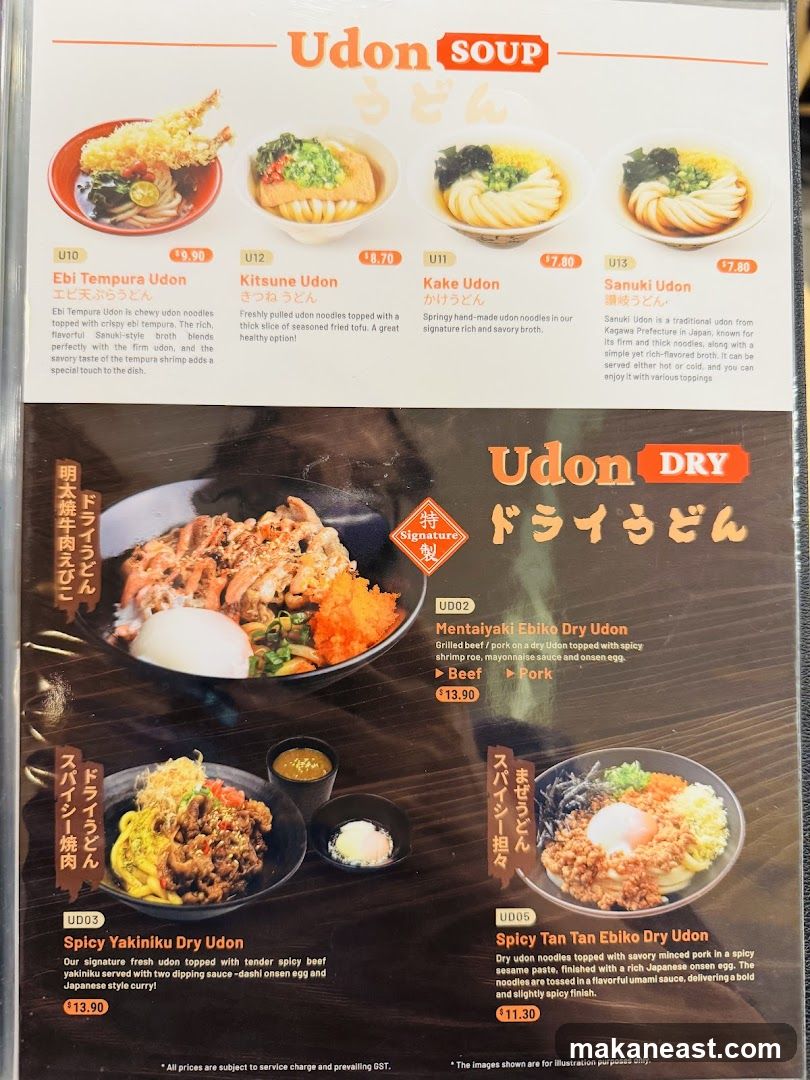 Udon Soup & Dry Udon