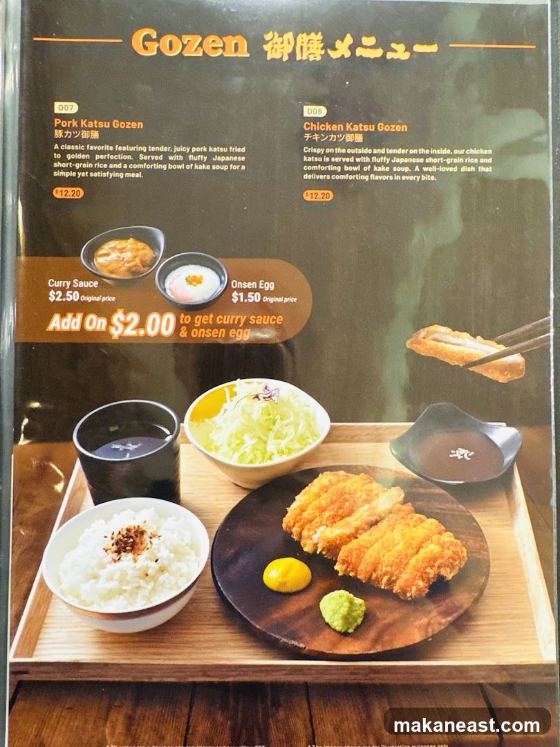 Gozen Menu