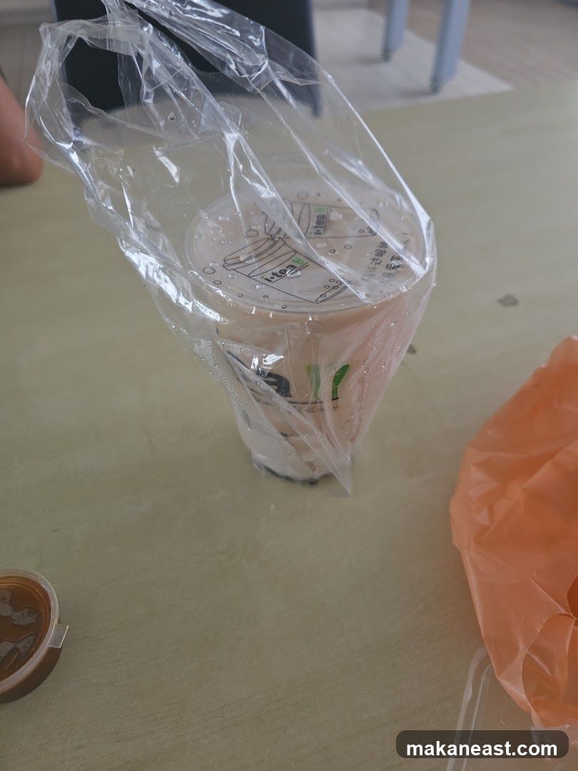 Beverage in Plastic Bag