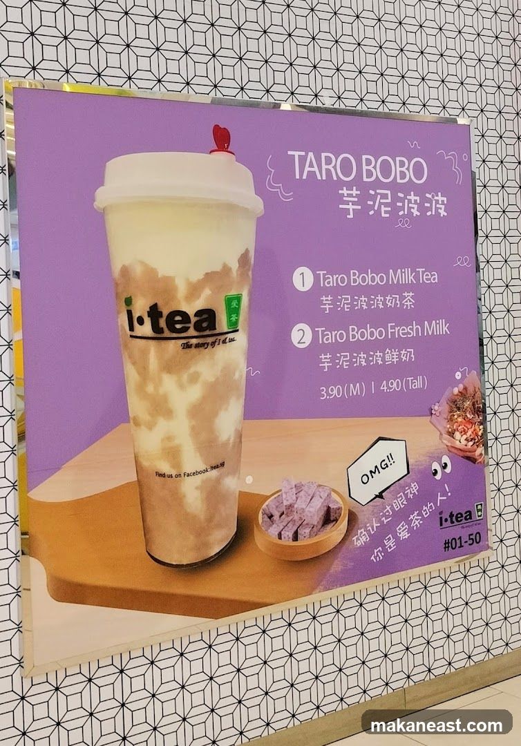 Taro Bobo Menu