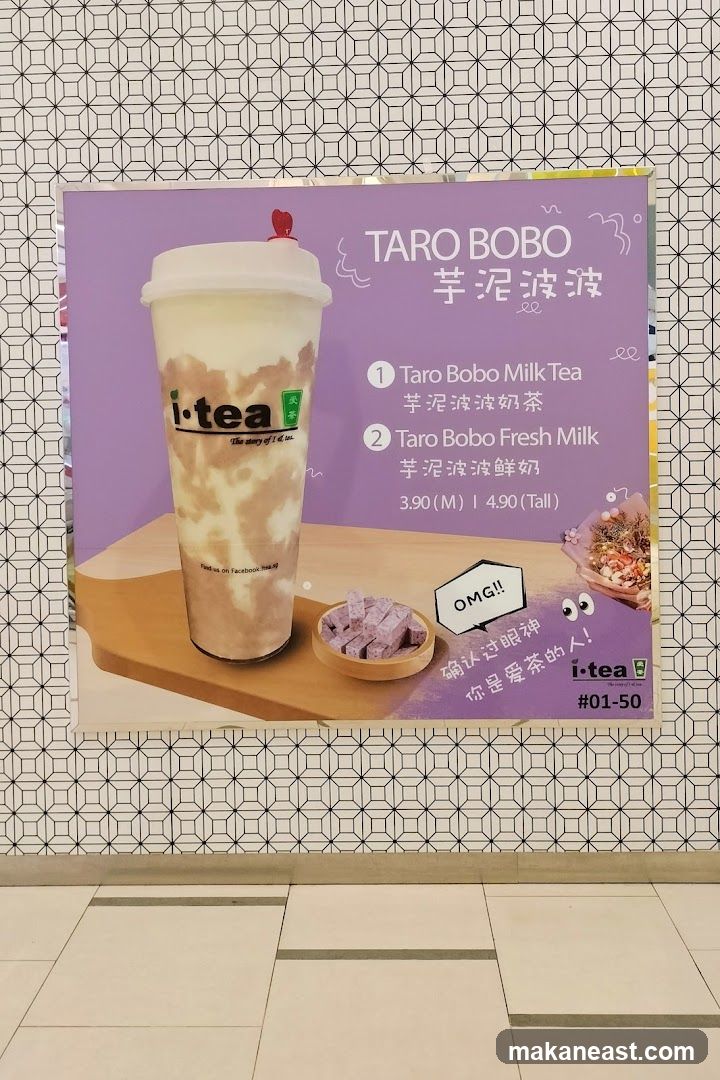 Taro Bobo Menu