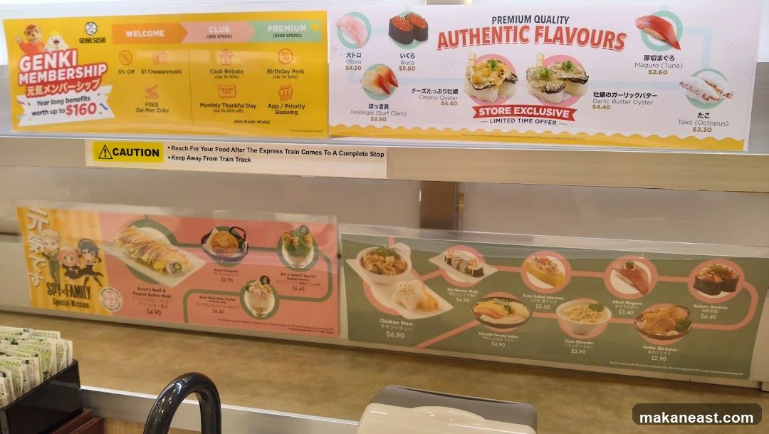 Genki Sushi Menu