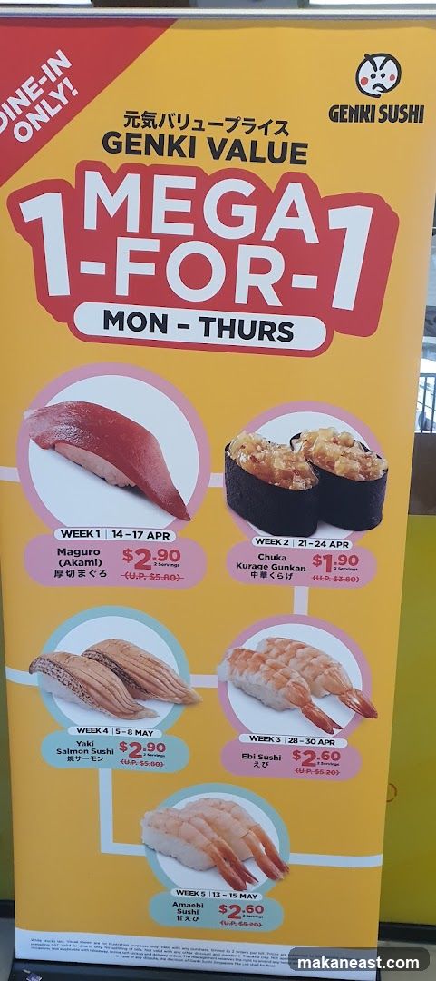 Genki Sushi Mega 1-for-1