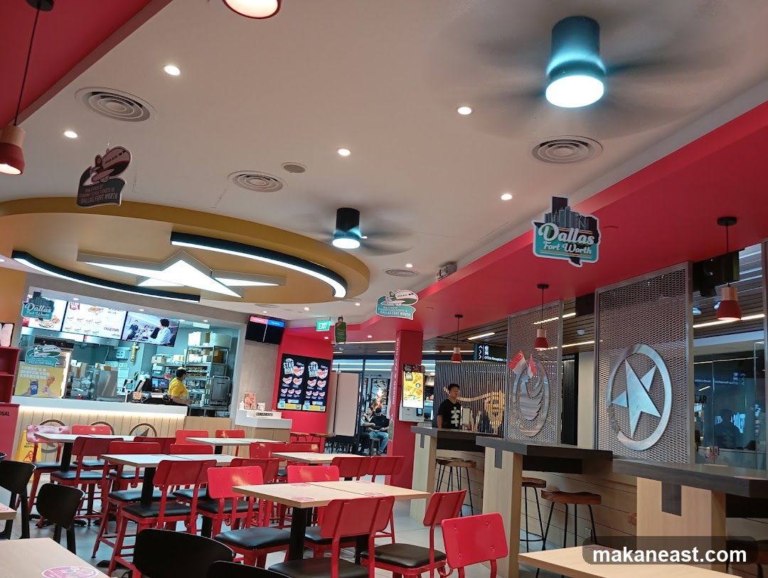 Restaurant Interior with Red and Yellow Decor