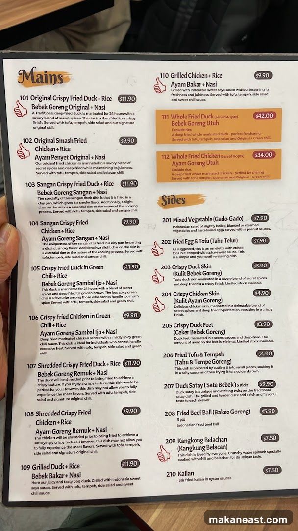 Mains and Sides