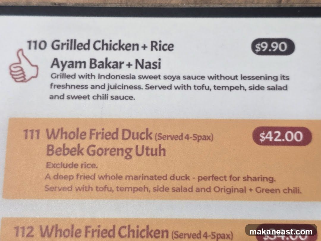 Menu Items