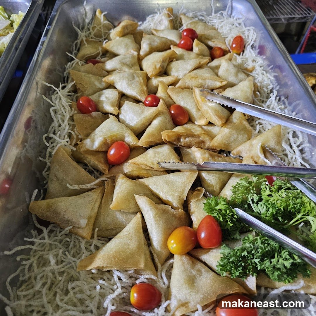 Samosas with Cherry Tomatoes