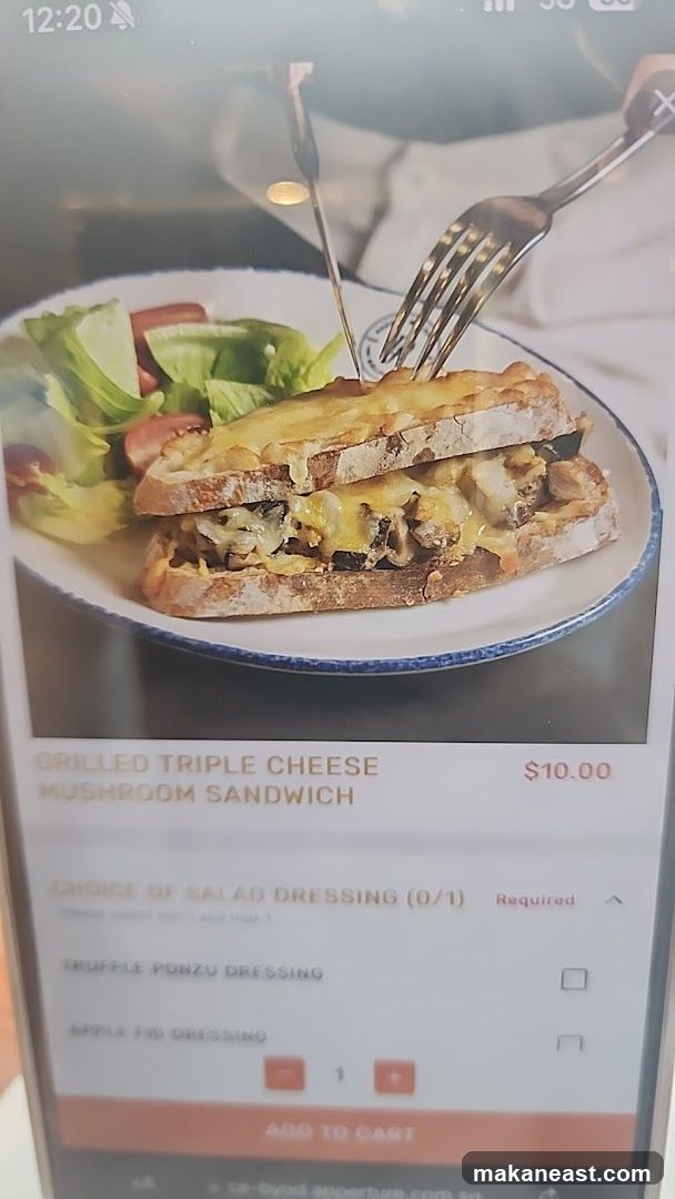Grilled Triple Cheese Mushroom Sandwich