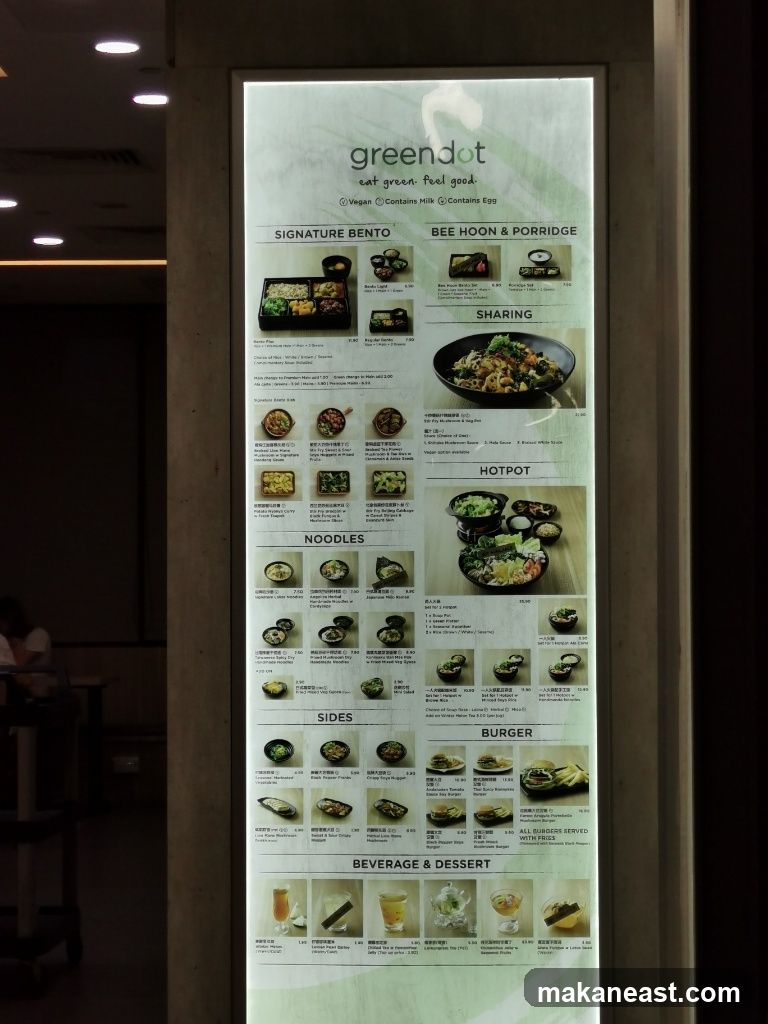 Greendot Menu