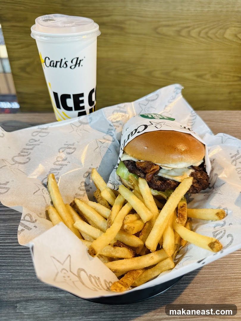Burger, Fries, and Drink