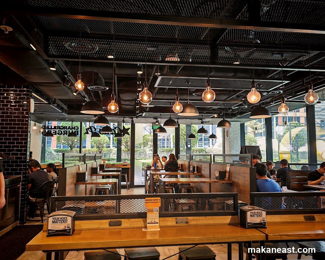 Restaurant Interior with People Dining