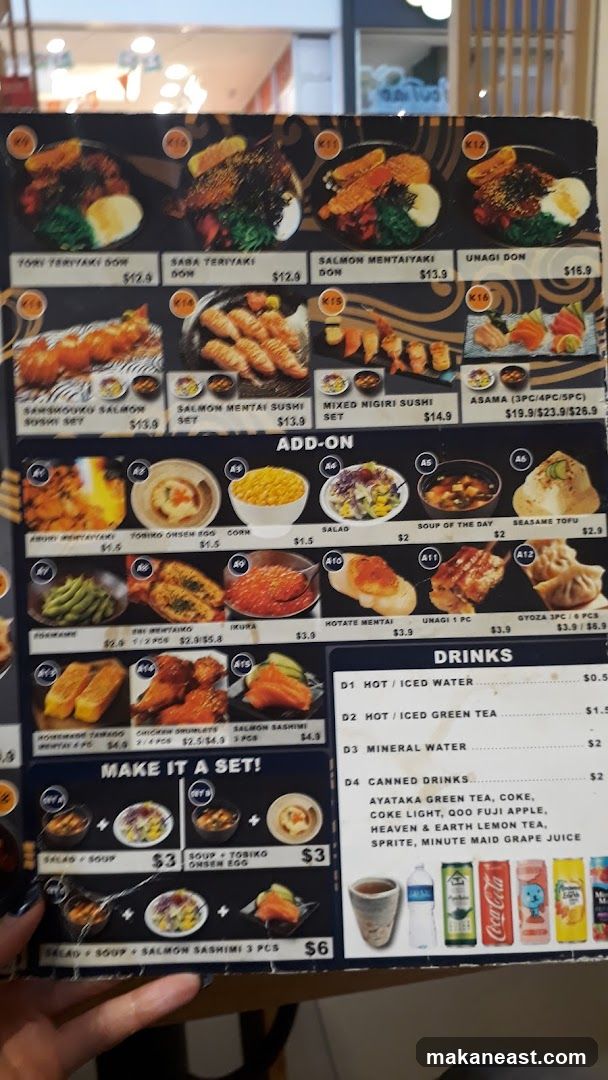 Japanese Food Menu