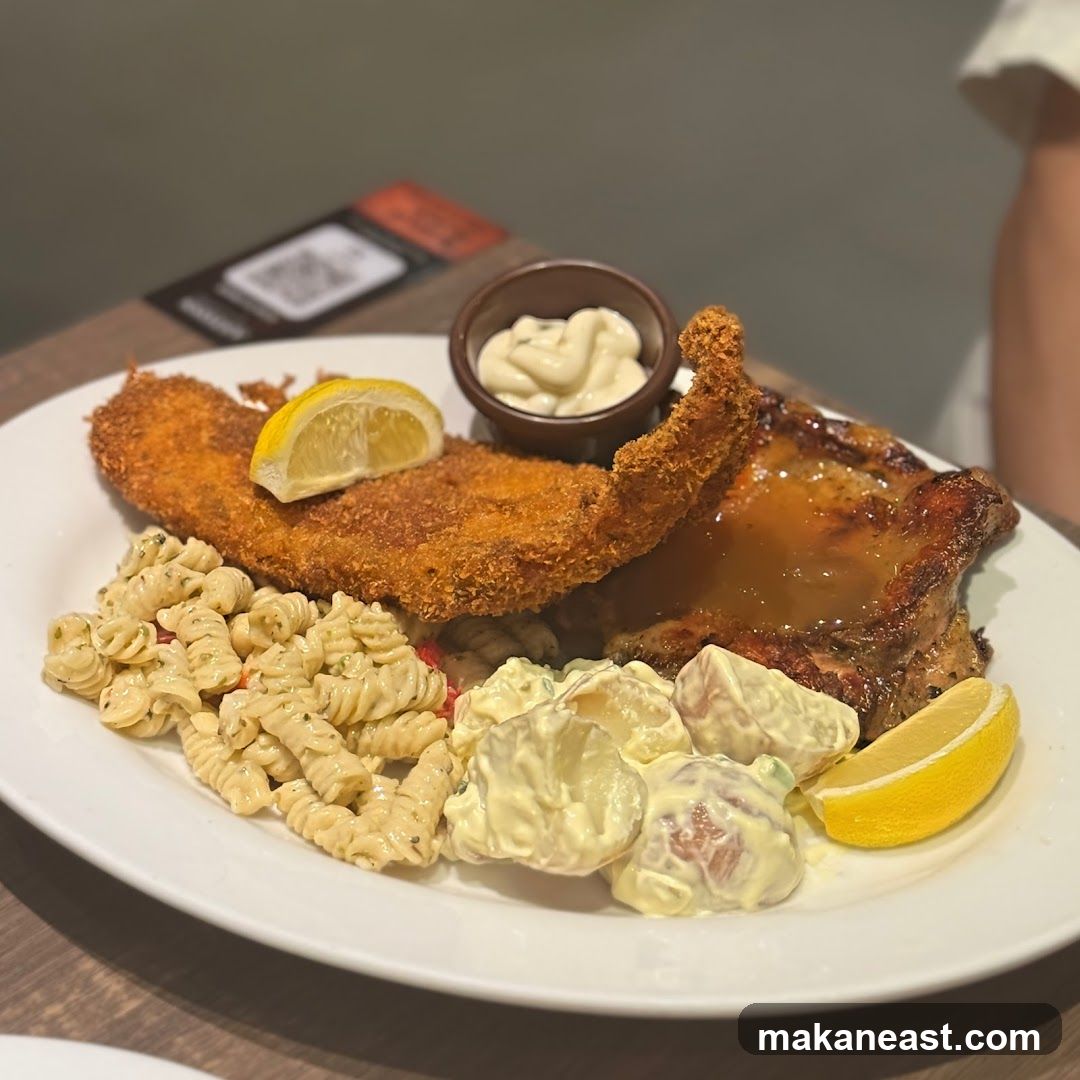 Platter with Fried Fish, Chicken, and Sides