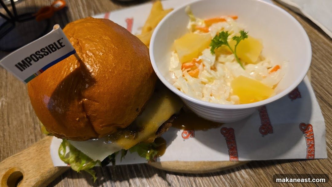 Impossible Burger with Coleslaw