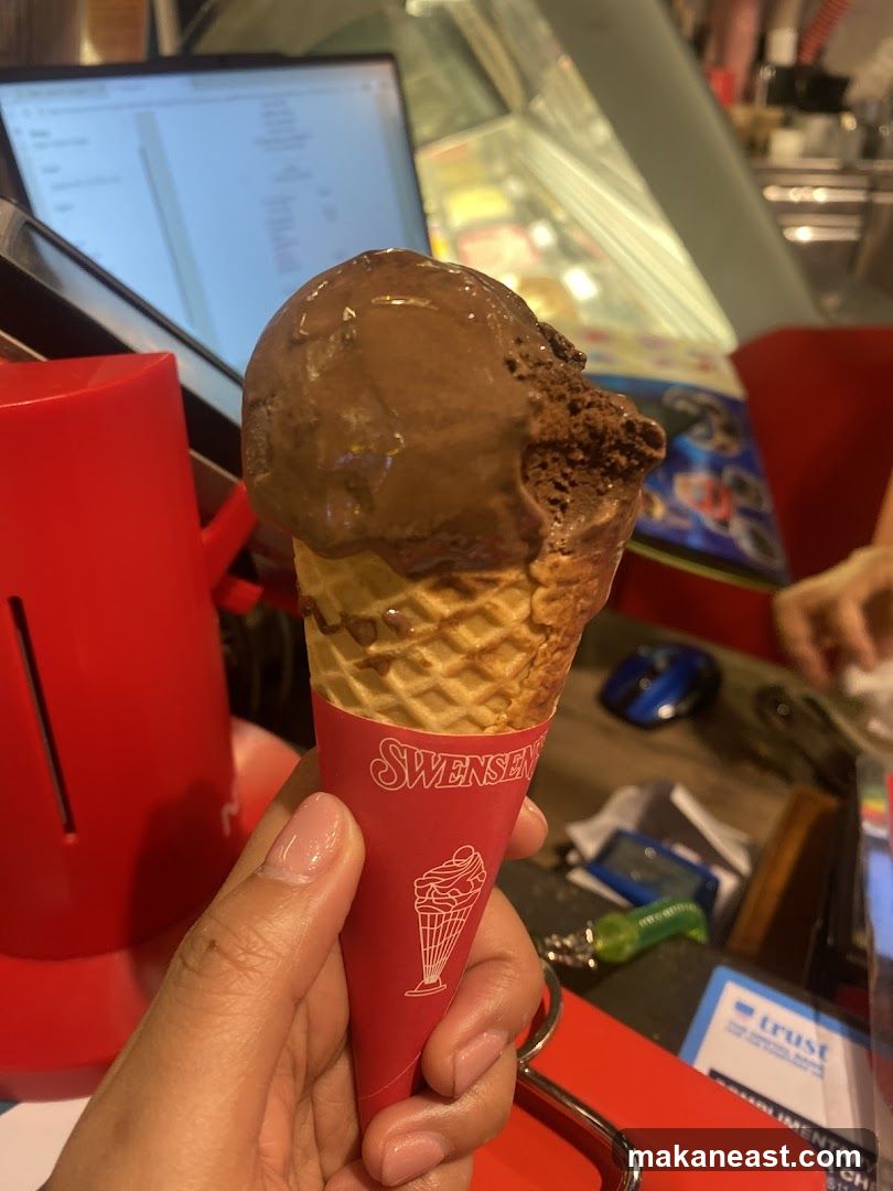 Chocolate ice cream cone