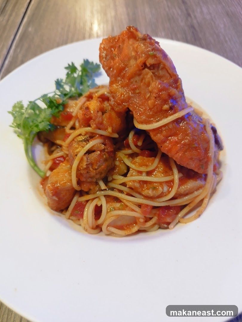 Spaghetti with Meat Sauce and Garnish