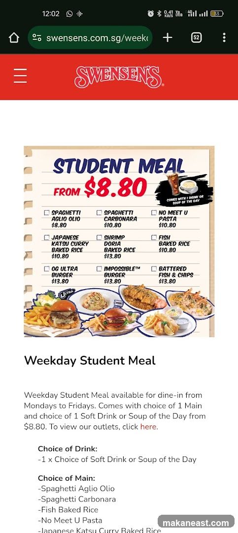 Weekday Student Meal