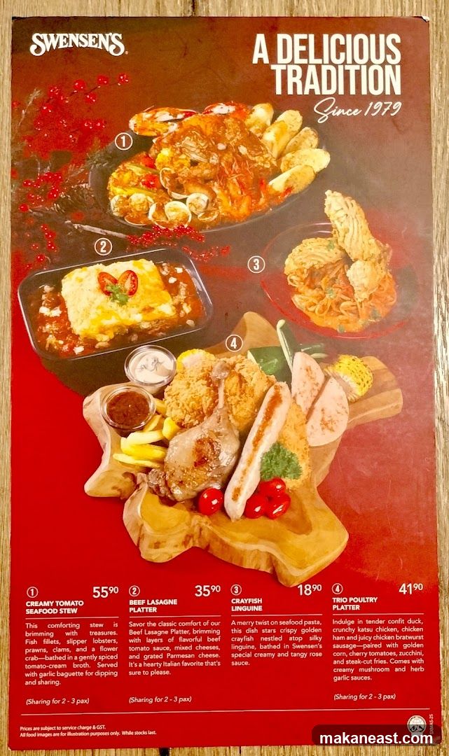 Swensen's Menu