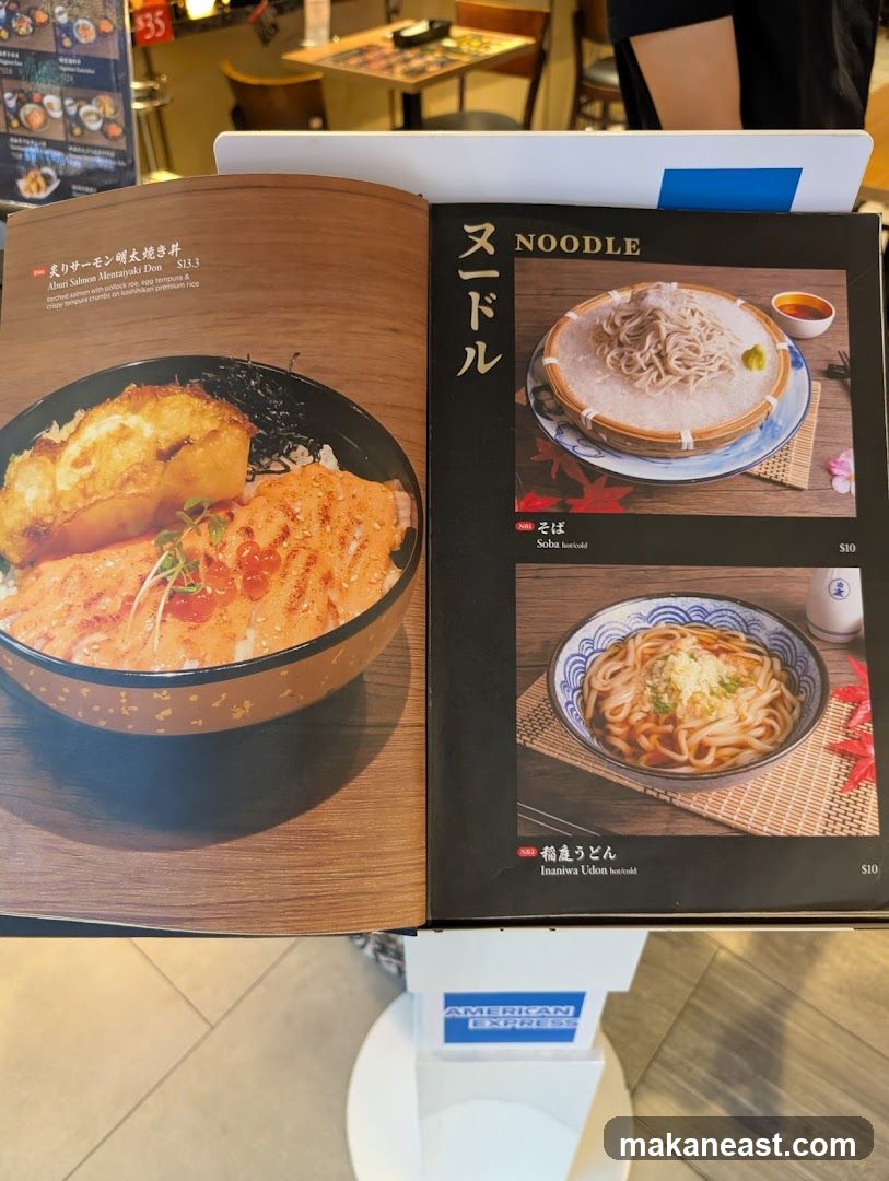 Noodle Menu