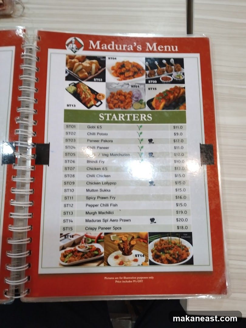 Madura's Menu