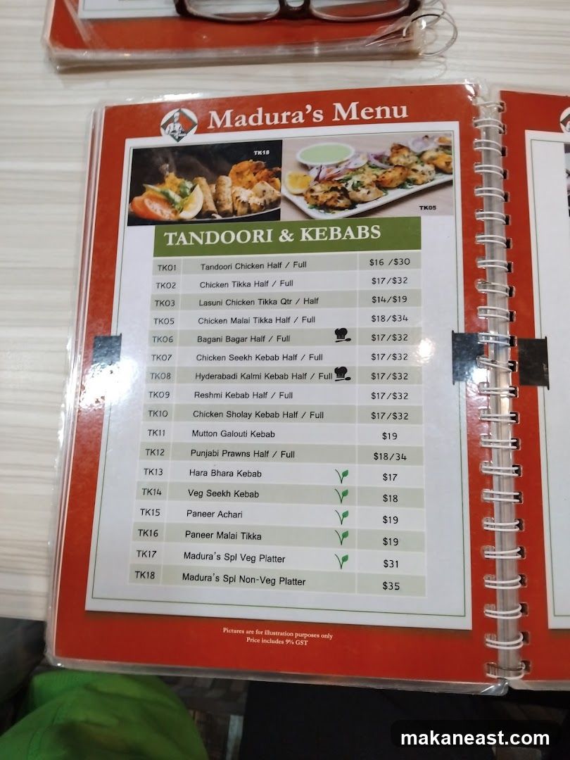 Madura's Menu