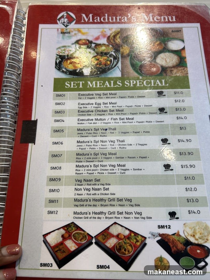 Madura's Menu